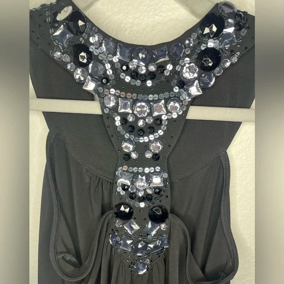 Express Black Embellished Halter Top XS NWT - Picture 5 of 6